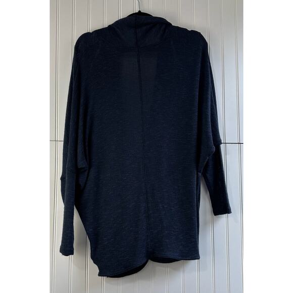 Free People We The Free Sheila Hacci Blue Long Sleeve Draped Front Flowy Top - Picture 3 of 9